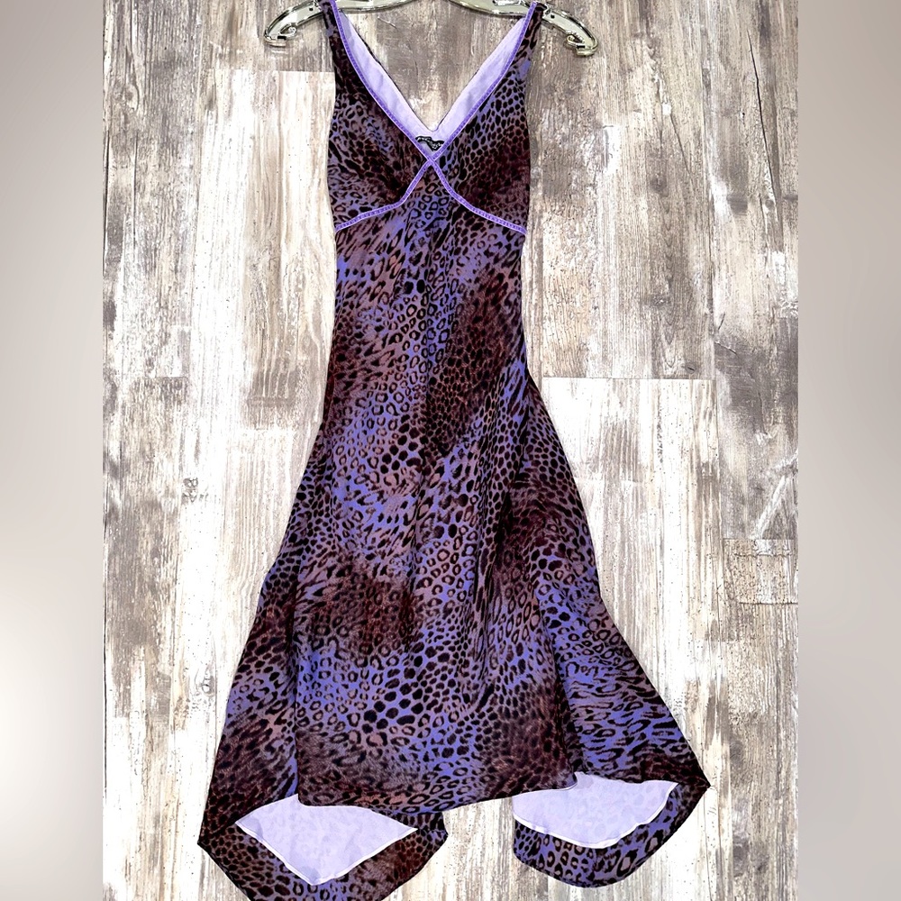 Betsey Johnson VINTAGE purple leopard print tank dress. Women’s size 2 💜🦄💜
